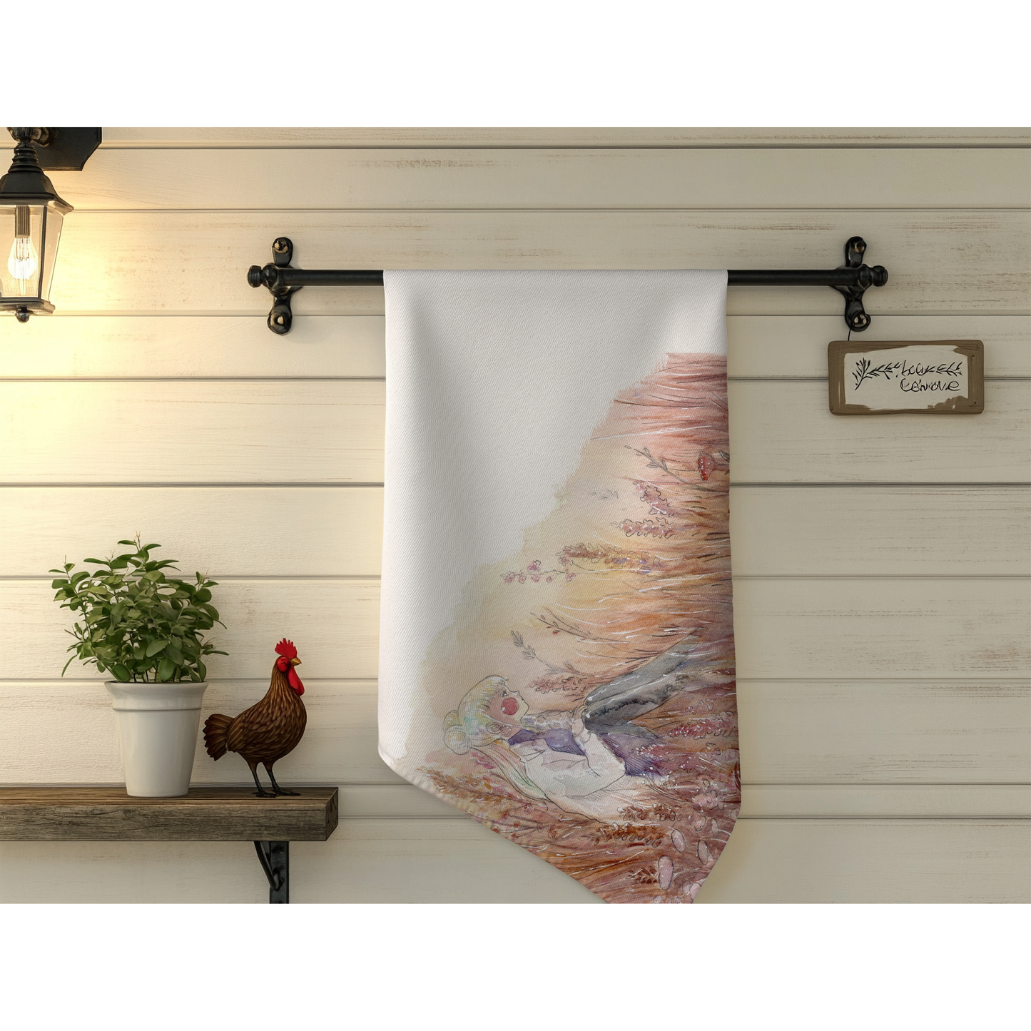 Whimsical Tea Towel, Charming Kitchen Towel