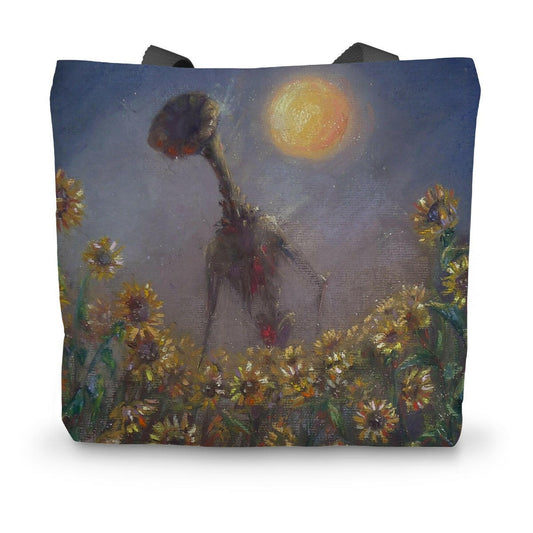 Sunflower Art Canvas Tote Bag.