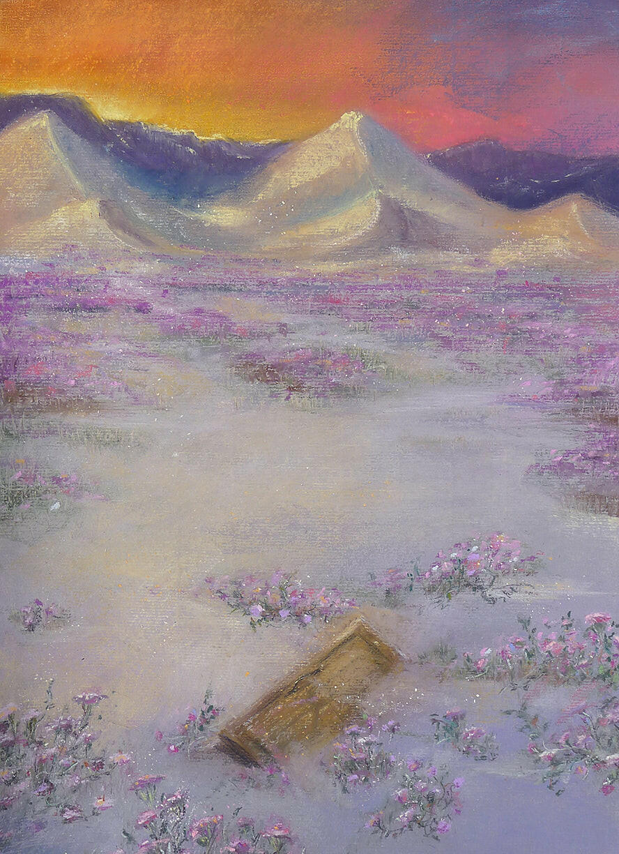 Lost Hero's Grave Pastel Painting