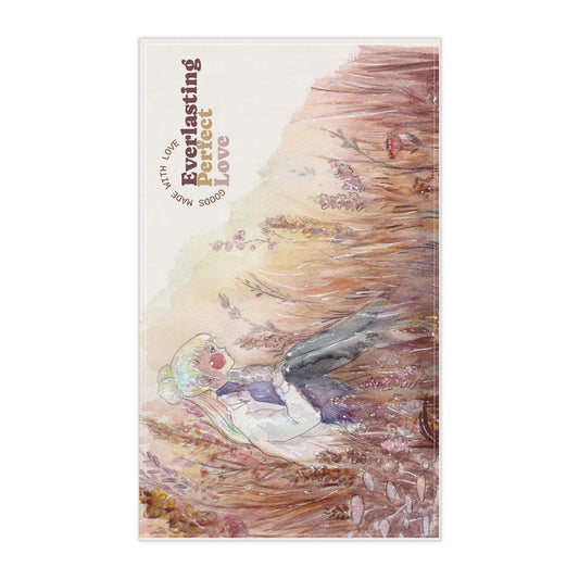 Book cover with artistic illustration of a couple embracing, titled 'Everlasting Perfect Love'.