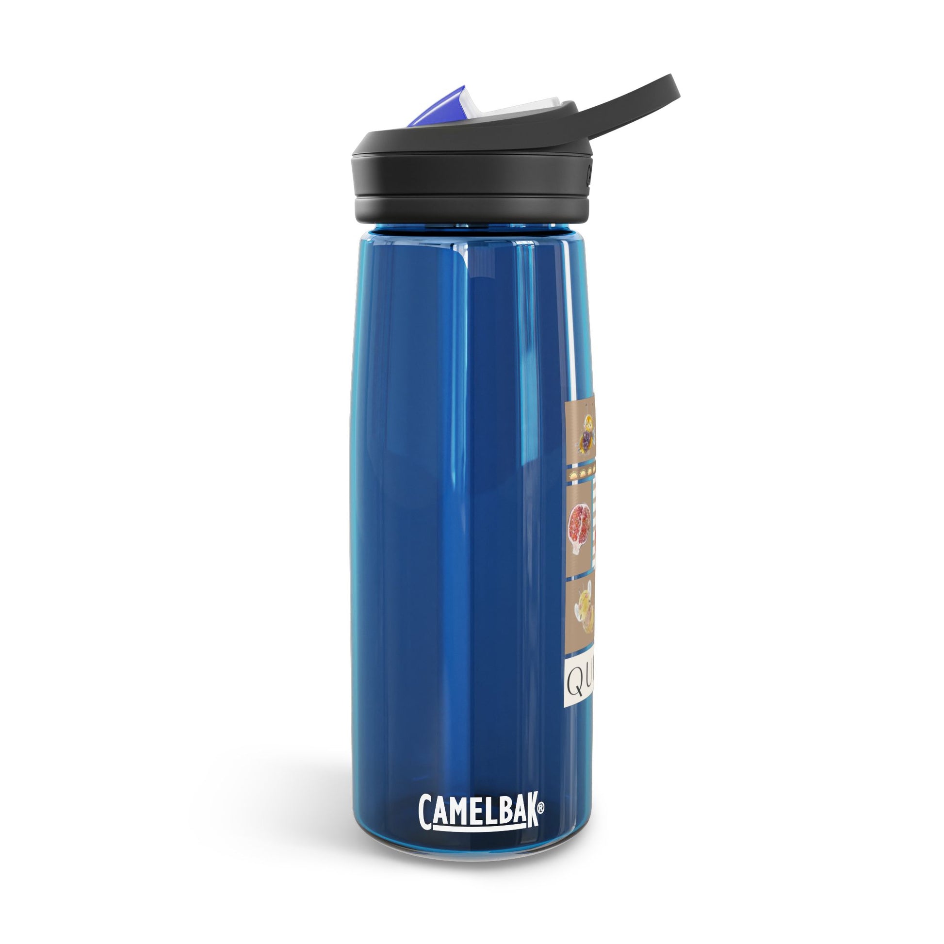 Quench Blue Water Bottle Side View