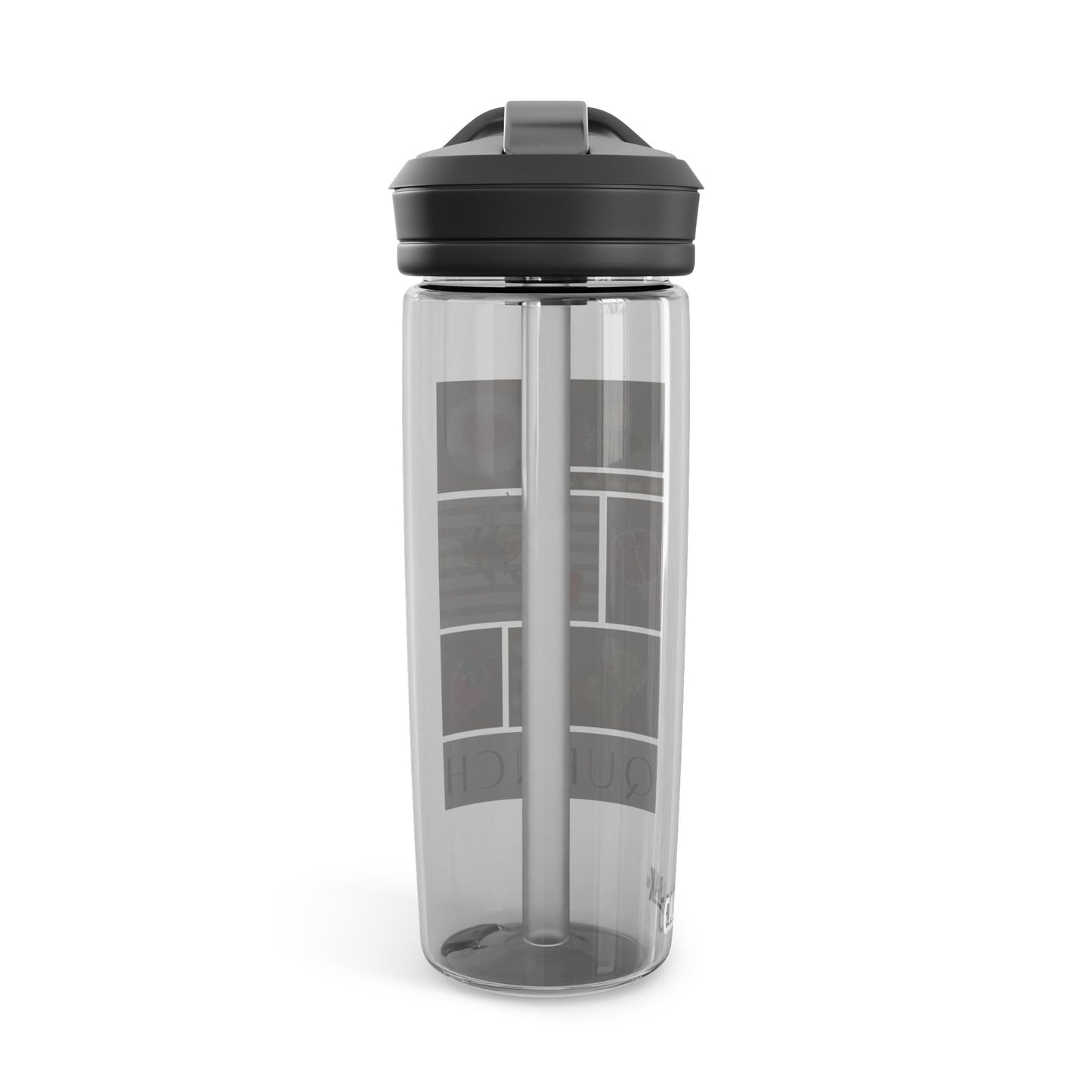Transparent Water Bottle Back Side 