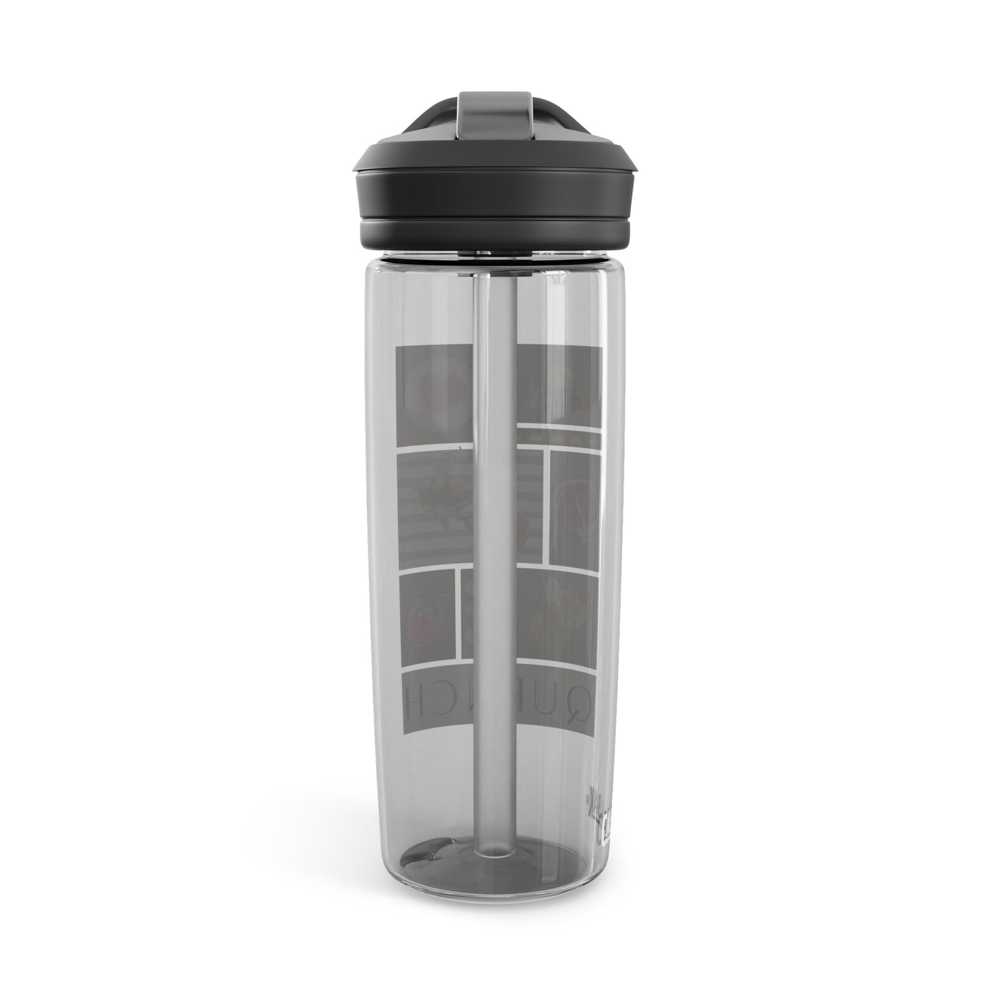 Transparent Water Bottle Back Side 