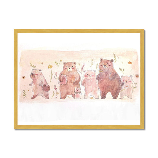 Bear hug Antique Framed Print