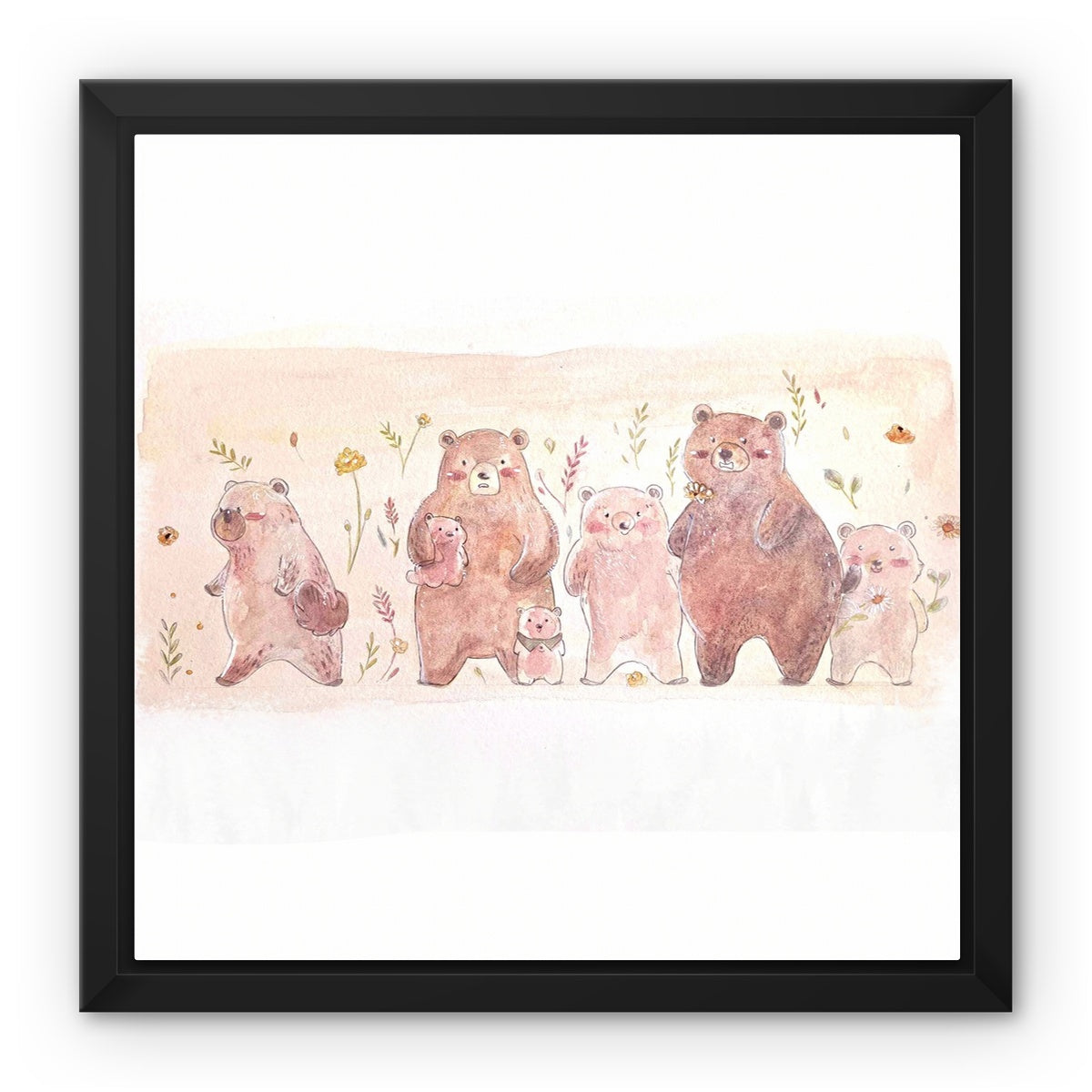 Bear hug Framed Canvas