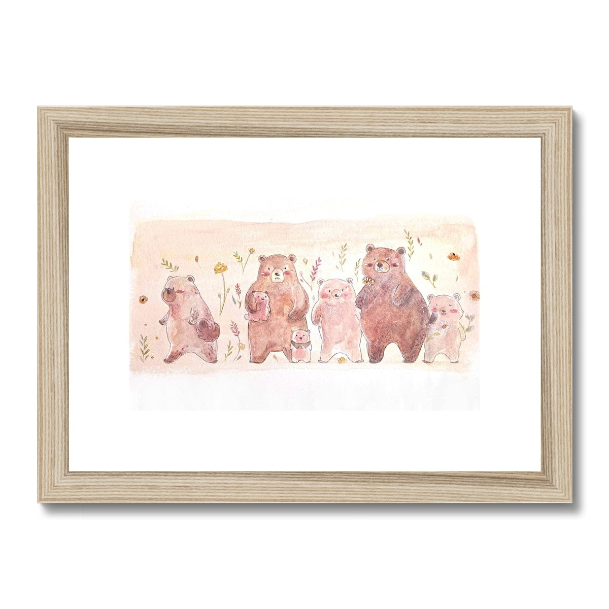 Bear hug Framed & Mounted Print
